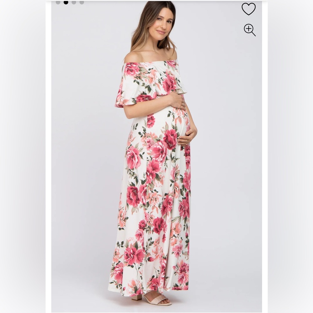 Pink Blush Maternity Pink Floral Maxi Dress